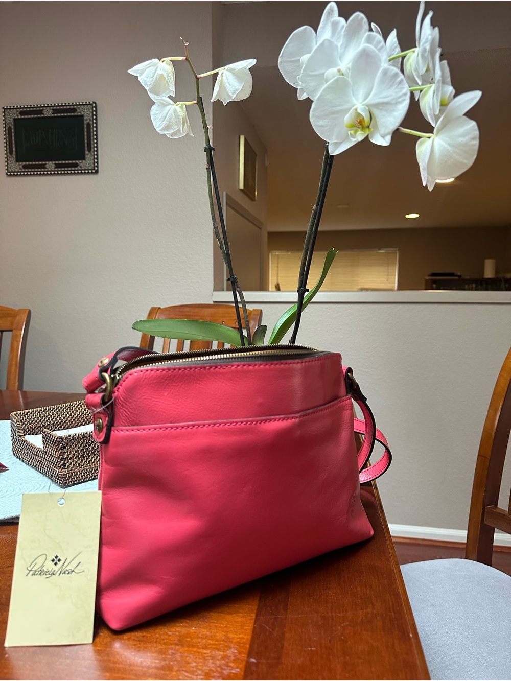 NWT Patricia Nash Pink Leather Crossbody Bag - Picture 8 of 9